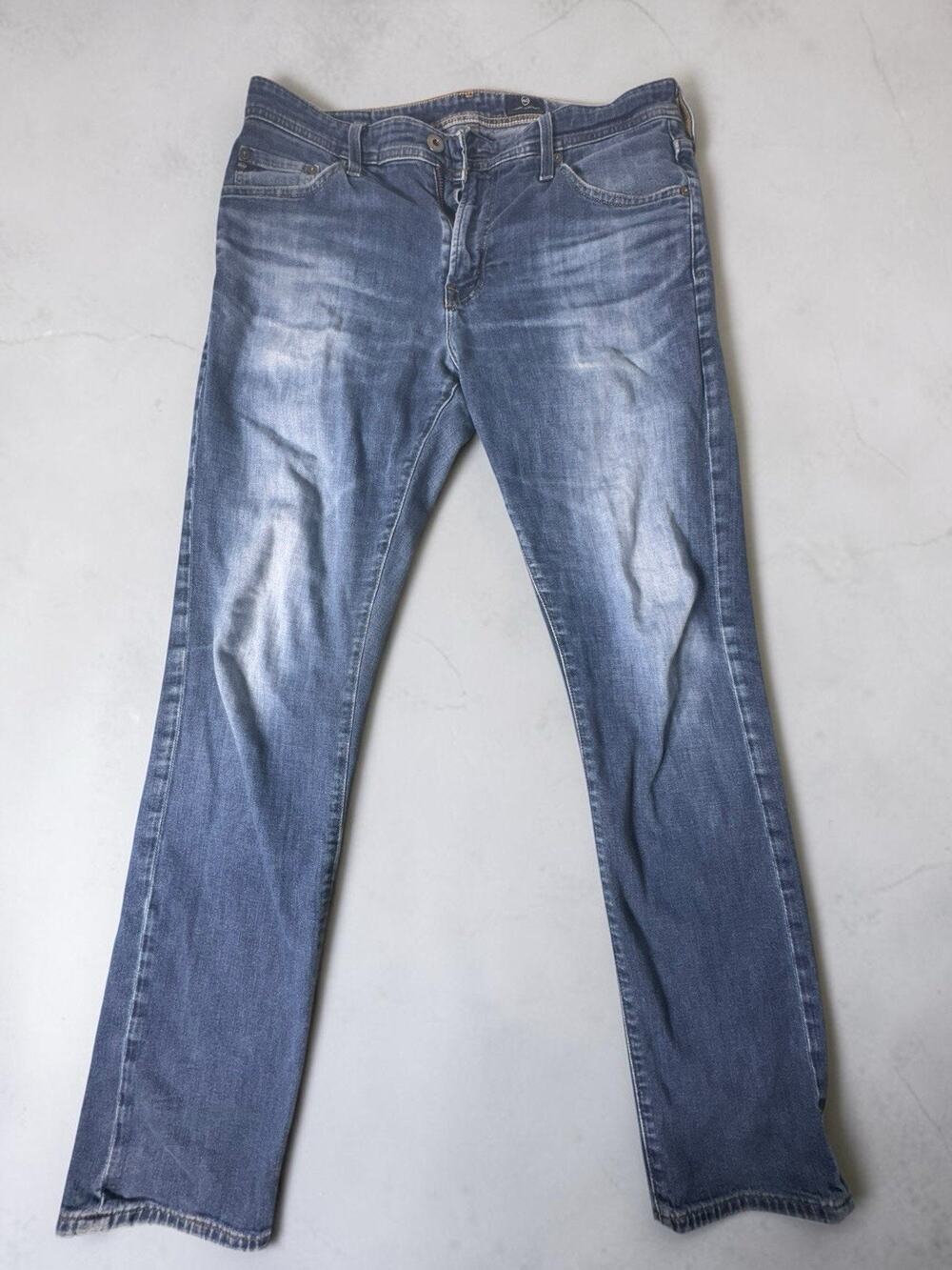 AG Graduate Jeans 32x32 Relaxed Straight Stretch Blue Wash Denim Mens